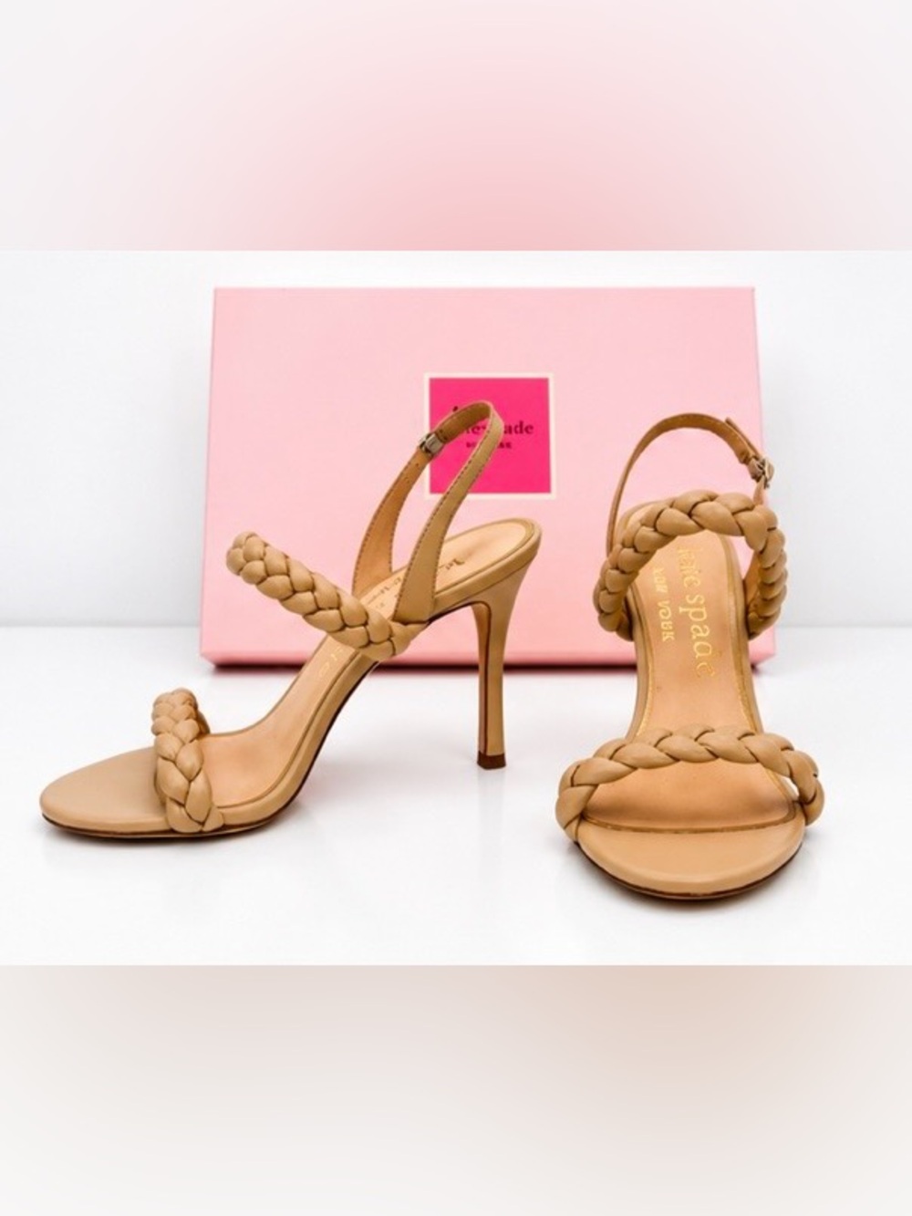 Kate Spade Saffron Leather Slingback Sandal Heel NWB 8.5